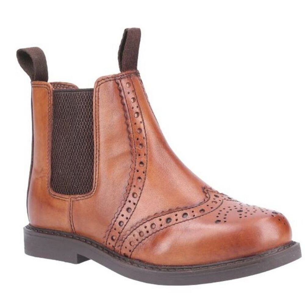 Cotswold Childrens/Kids Nympsfield Leather Chelsea Boot / Tan